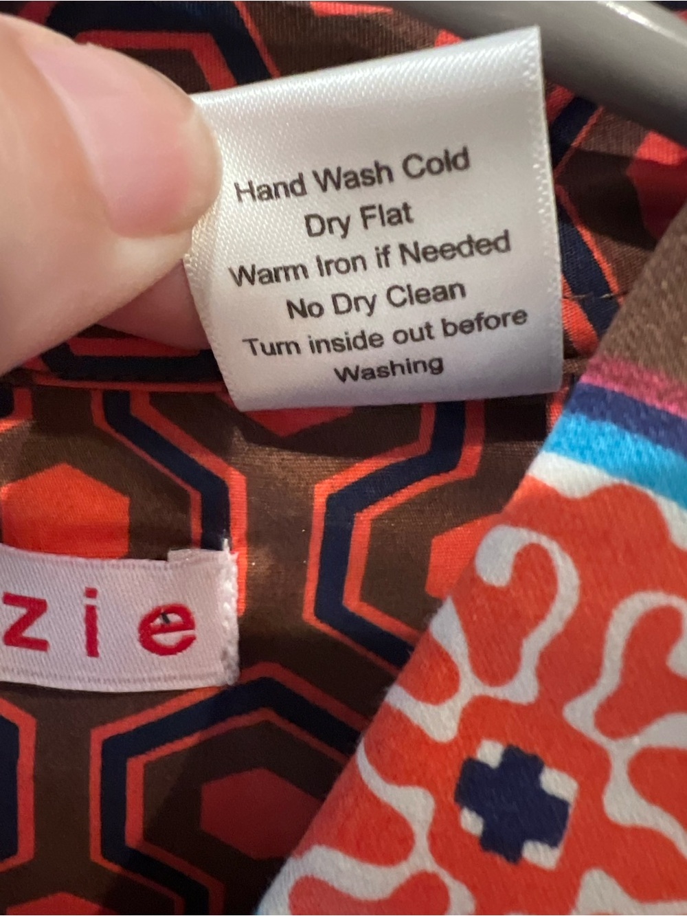 Tizzie Brown Button-Down Shirt with Orange Medallion Print Size XL - Picture 4 of 16